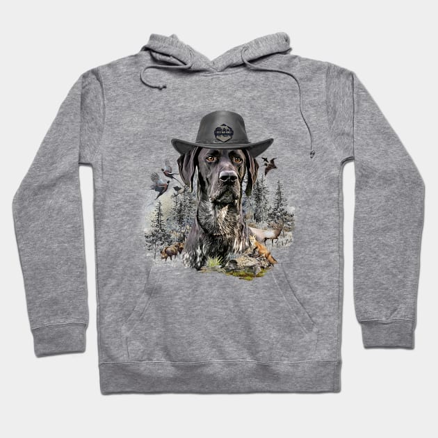 German Shorthaired Pointer,  Hunting dog Hoodie by German Wirehaired Pointer 